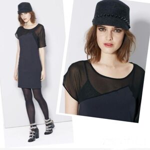 Cop.Copine Estrella Dress Shift Sheer Career Academia Minimalist Designer EU 40